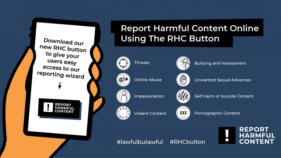 Report Harmful Content releases reporting button for organisations